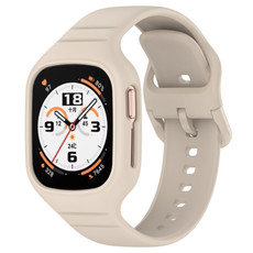 For Honor Watch 4 Integrated Fully Enclosed Silicone Watch Band(Ivory White) For Honor Watch 4 Integrated Fully Enclosed Silicone Watch Band(Ivory White)