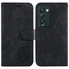 For Tecno Camon 18 Premier Little Tiger Embossed Leather Phone Case(Black) For Tecno Camon 18 Premier Little Tiger Embossed Leather Phone Case(Black)