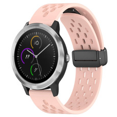For Garmin Vivoactive3 20mm Folding Magnetic Clasp Silicone Watch Band(Pink) For Garmin Vivoactive3 20mm Folding Magnetic Clasp Silicone Watch Band(Pink)