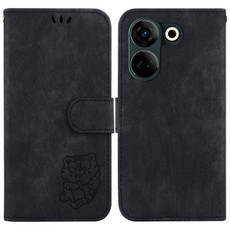 For Tecno Camon 20 Pro 4G / 20 Little Tiger Embossed Leather Phone Case(Black) For Tecno Camon 20 Pro 4G / 20 Little Tiger Embossed Leather Phone Case(Black)