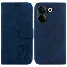 For Tecno Camon 20 Pro 4G / 20 Little Tiger Embossed Leather Phone Case(Dark Blue) For Tecno Camon 20 Pro 4G / 20 Little Tiger Embossed Leather Phone Case(Dark Blue)