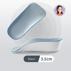 3pairs 3.5CM Increase Height Women Insoles Light Weight Soft Elastic Arch Support Shoes Pads