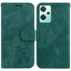 For OnePlus Nord CE 2 Lite 5G Little Tiger Embossed Leather Phone Case(Green)
