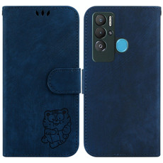 For Tecno Pova Neo / LE6 Little Tiger Embossed Leather Phone Case(Dark Blue)