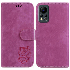 For Infinix Hot 11s NFC X6812B Little Tiger Embossed Leather Phone Case(Rose Red)
