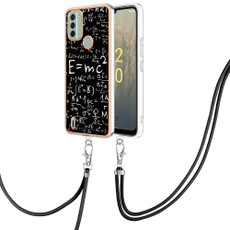 For Nokia C31 Electroplating Dual-side IMD Phone Case with Lanyard(Equation)