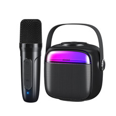 WK D43 Mini Karaoke Bluetooth Speaker(Black)