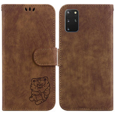 For Samsung Galaxy S20+ Little Tiger Embossed Leather Phone Case(Brown)