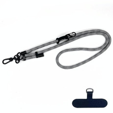 10mm Thick Rope Mobile Phone Anti-Lost Adjustable Lanyard Spacer(Tide Pattern Black White)