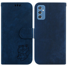 For Samsung Galaxy M52 5G Little Tiger Embossed Leather Phone Case(Dark Blue) For Samsung Galaxy M52 5G Little Tiger Embossed Leather Phone Case(Dark Blue)