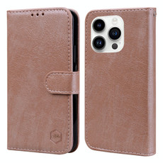 For iPhone 14 Pro Skin Feeling Oil Leather Texture PU + TPU Phone Case(Champagne)