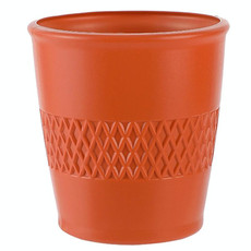 Simple PE Vase Wet And Dry Flower Arrangement Container Drop Resistant Imitation Glaze Hydroponic Flower Pot(Rose Pink)