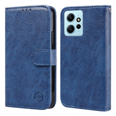 For Xiaomi Redmi Note 12 4G Global Skin Feeling Oil Leather Texture PU + TPU Phone Case(Dark Blue)