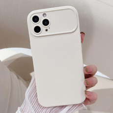 For iPhone 13 Pro Large Window Frosted TPU Phone Case(White)