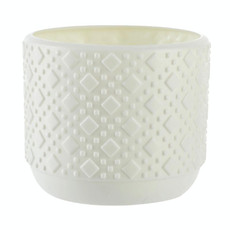 Simple PE Vase Wet And Dry Flower Arrangement Container Imitation Glaze Decorative Wrestling Resistant Flower Pot(Milk White)