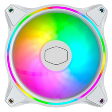 MF140 HALO ARGB 14cm RGB 5V/3PIN Computer Case Quiet PWM Fan PC CPU Cooler, Color: White