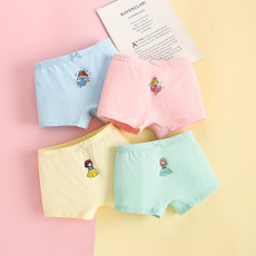 4pcs/set Children Lycra Cotton Boxer Briefs Boys & Girls Pants, Height: 110cm(Girl Princess Series)