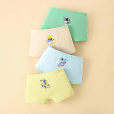 4pcs/set Children Lycra Cotton Boxer Briefs Boys & Girls Pants, Height: 130cm(Boys Space Series)