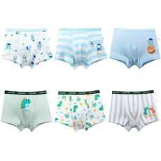 6pcs/set Children High Elastic Cartoon Printed Cotton Boxer Briefs, Size: M(T-5515 Boys)