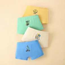 4pcs/set Children Lycra Cotton Boxer Briefs Boys & Girls Pants, Height: 160cm(Boys Sports Series)
