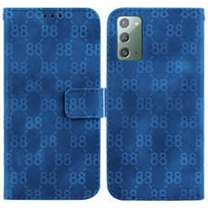 For Samsung Galaxy A51 5G Double 8-shaped Embossed Leather Phone Case(Blue)