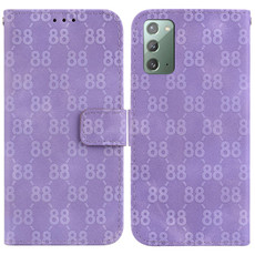 For Samsung Galaxy A51 5G Double 8-shaped Embossed Leather Phone Case(Purple)