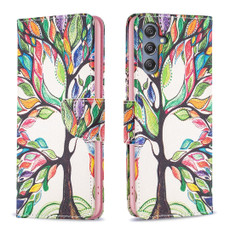 For Samsung Galaxy M34 5G Colored Drawing Pattern Leather Phone Case(Tree Life)