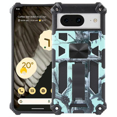 For Google Pixel 8 Pro Camouflage Armor Kickstand TPU + PC Magnetic Phone Case(Mint Green) For Google Pixel 8 Pro Camouflage Armor Kickstand TPU + PC Magnetic Phone Case(Mint Green)