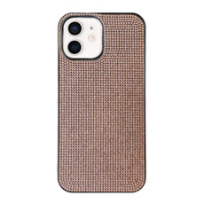 For iPhone 12 Solid Color Diamond TPU Phone Case(Rose Gold)