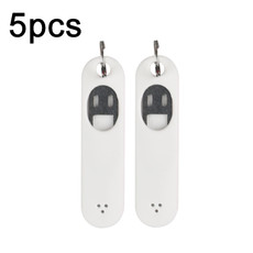 5pcs Eject Sim Card Tray Open Pins Needle Keychain Tool With Silicone Case(White)