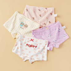 4pcs Cartoon Comfortable Combed Cotton Soft Breathable Girls Underwear, Size: XXL(BH103)