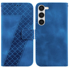For Samsung Galaxy S23+ 5G 7-shaped Embossed Leather Phone Case(Blue) For Samsung Galaxy S23+ 5G 7-shaped Embossed Leather Phone Case(Blue)