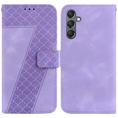 For Samsung Galaxy A24 4G 7-shaped Embossed Leather Phone Case(Purple) For Samsung Galaxy A24 4G 7-shaped Embossed Leather Phone Case(Purple)
