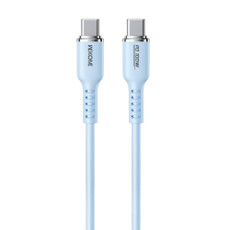 WK WDC-11 100W USB-C/Type-C to USB-C/Type-C Silicone Data Cable, Length: 1.2m(Blue)