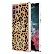For Samsung Galaxy S22 Ultra 5G Electroplating Marble Dual-side IMD Phone Case(Leopard Print) For Samsung Galaxy S22 Ultra 5G Electroplating Marble Dual-side IMD Phone Case(Leopard Print)