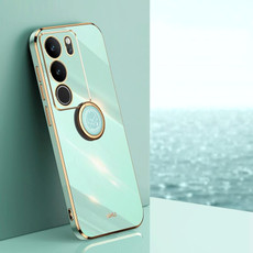 For vivo S17 XINLI Straight Edge 6D Electroplate TPU Phone Case with Ring Holder(Mint Green) For vivo S17 XINLI Straight Edge 6D Electroplate TPU Phone Case with Ring Holder(Mint Green)