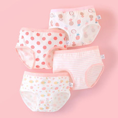 Soft And Comfortable Children Underwear High Stretch Cotton Girls Briefs, Size: XXXXL(Striped Pineapple)