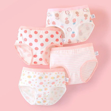Soft And Comfortable Children Underwear High Stretch Cotton Girls Briefs, Size: XL(Striped Pineapple)