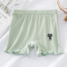 Girls Boxer Brief Safety Pants Modal Summer Shorts, Size: 150(Green)