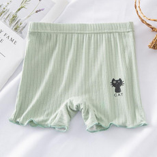 Girls Boxer Brief Safety Pants Modal Summer Shorts, Size: 100(Green)