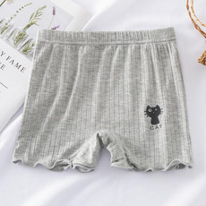 Girls Boxer Brief Safety Pants Modal Summer Shorts, Size: 110(Grey)