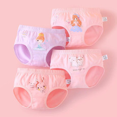 Soft And Comfortable Children Underwear High Stretch Cotton Girls Briefs, Size: XXXXL(Rabbit+Castle Princess)