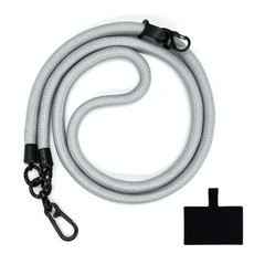 10mm Thick Rope Mobile Phone Lanyard Spacer Adjustable Anti Theft Phone Strap(NO.19 Light Gray)