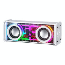 WK D45 10W Dual Speaker Transparent Mecha Bluetooth Speaker(White)