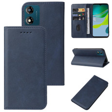 For Motorola Moto E13 Magnetic Closure Leather Phone Case(Blue)