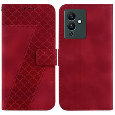 For Infinix Note 12 Pro 5G/Note 12 5G 7-shaped Embossed Leather Phone Case(Red)
