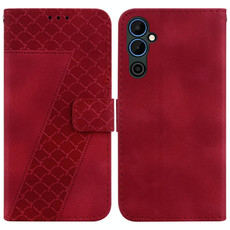 For Tecno Pova Neo 2 7-shaped Embossed Leather Phone Case(Red) For Tecno Pova Neo 2 7-shaped Embossed Leather Phone Case(Red)
