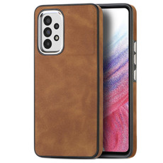 For Samsung Galaxy A53 5G Skin-Feel Electroplating TPU Shockproof Phone Case(Browm)