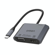 Onten M205 3 in 1 Type-C to HDMI+VGA+PD Fast Charge Video Converter (Grey)