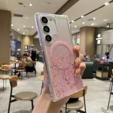 For Samsung Galaxy S23+ 5G Magsafe Glitter TPU Phone Protective Case(Pink) For Samsung Galaxy S23+ 5G Magsafe Glitter TPU Phone Protective Case(Pink)